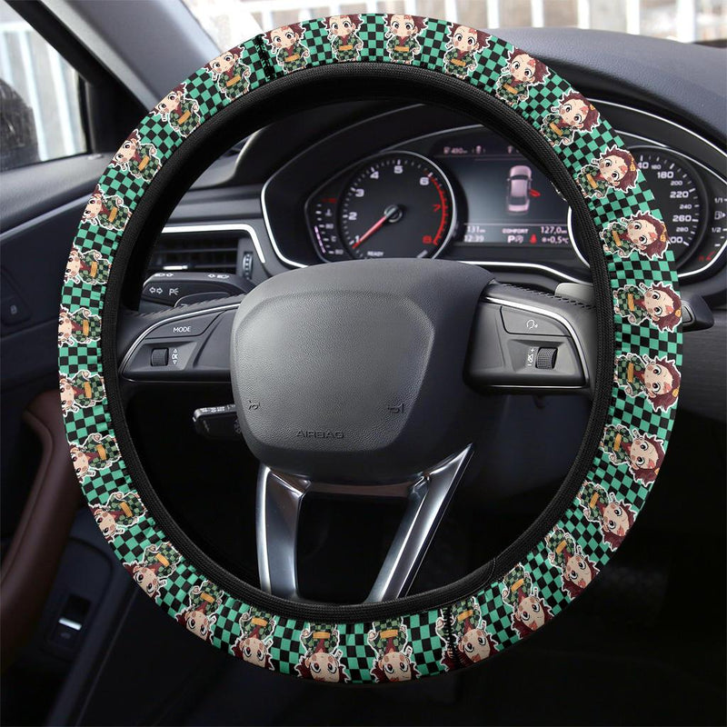 Kamado Tanjiro Chipi Demon Slayer Anime Car Steering Wheel Cover 2 Nearkii