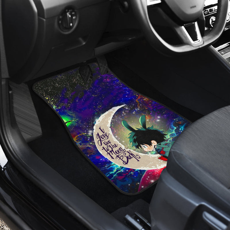 Deku My Hero Academia Anime Love You To The Moon Galaxy Car Mats Nearkii