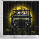 Chainsaw Man Anime Funny Halloween Moonlight Shower Curtain Nearkii