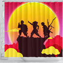 Demon Slayer Kimetsu No Yaiba Sunset Shower Curtain Nearkii