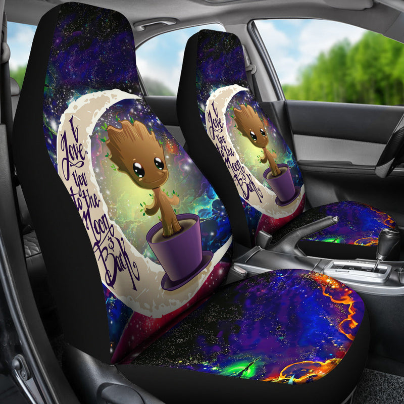 Baby Groot Love You To The Moon Galaxy Car Seat Covers Nearkii