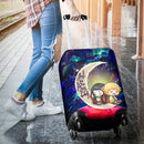 Zenitsu And Nezuko Chibi Demon Slayer Love You To The Moon Galaxy Luggage Cover Suitcase Protector Nearkii