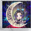 Shinobu Demon Slayer Love You To The Moon Galaxy Shower Curtain Nearkii