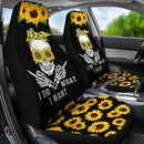 Best I Do What I Want Skull Sunflower Premium Custom Car Seat Covers Decor Protector Nearkii