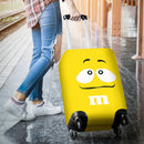 M&M Yellow Chocolate Luggage Cover Suitcase Protector Nearkii