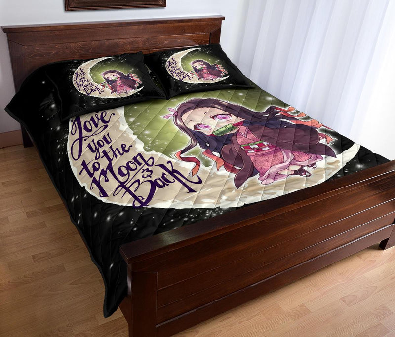 Demon Slayer Cute Anime Moon Quilt Bed Sets Nearkii