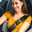 Halloween American Flag Yellow Jeep Girl Car Seat Belt Cover Custom Car Accessories Nearkii