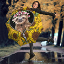 Cute Sloth Sunflower Zipper Umbrella Nearkii