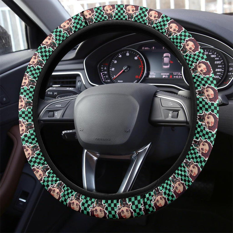 Kamado Tanjiro Demon Slayer Anime Car Steering Wheel Cover 4 Nearkii