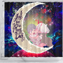 Darling In The Franxx Hiro And Zero Two Love You To The Moon Galaxy Shower Curtain Nearkii