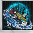 Tomioka Giyuu Anime Moonlight Shower Curtain Nearkii