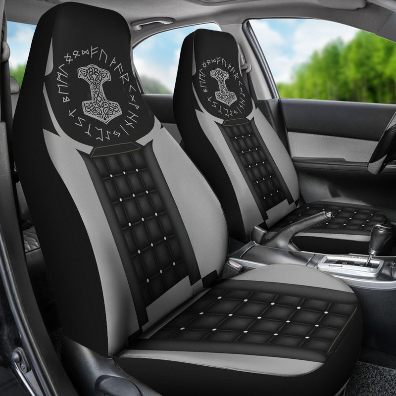 Thor Hammer Viking Premium Persionalized Car Premium Custom Car Seat Covers Decor Protectors Nearkii