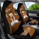 M&M's Candy Ice Cream Cones Chocolate Brown Car Seat Covers Custom Car Accessories