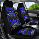 Halloween American Flag Blue Jeep Girl Premium Custom Car Seat Covers Decor Protectors Nearkii