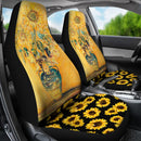 Best Painting Vase Sunflower Premium Custom Car Seat Covers Decor Protector Nearkii