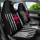 Best Us Flag Airport Runway! Airplane Pilot Premium Custom Car Seat Covers Decor Protector Nearkii