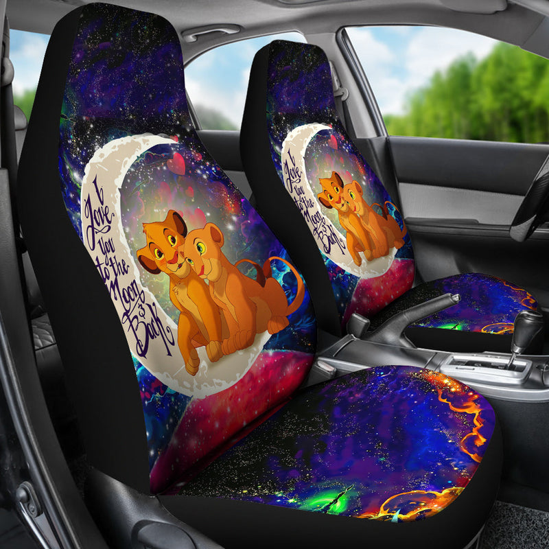 Lion King Simba Nala Love You To The Moon Galaxy Premium Custom Car Seat Covers Decor Protectors Nearkii
