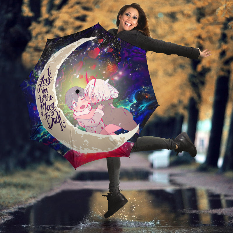 Darling In The Franxx Hiro And Zero Two Love You To The Moon Galaxy Umbrella Nearkii