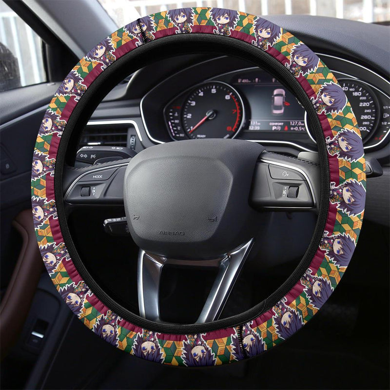 Giyu Tomioka Demon Slayer Anime Car Steering Wheel Cover 3 Nearkii