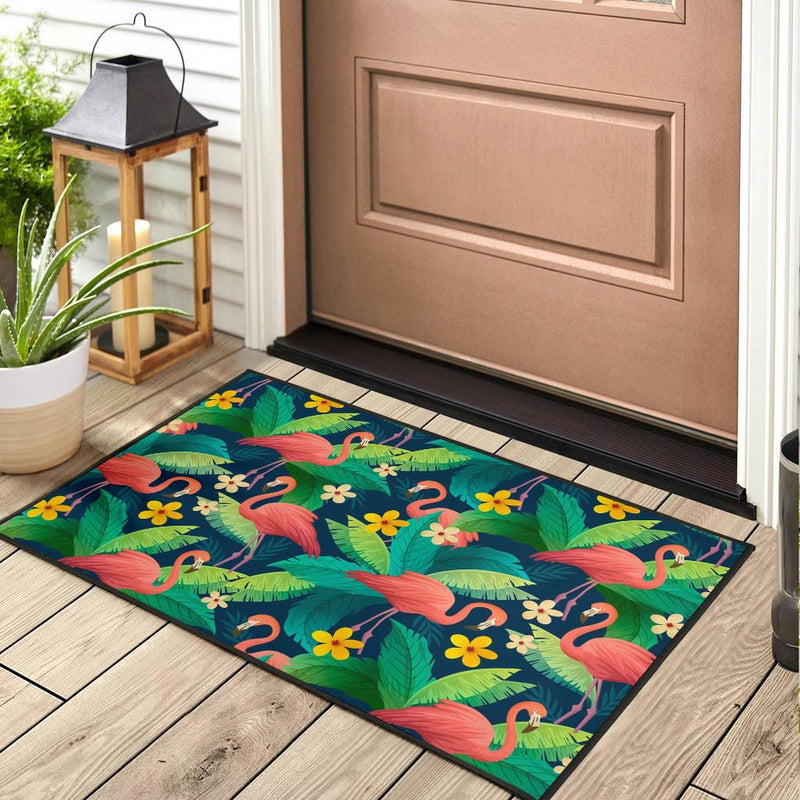 Tropical Flamingo Hawaii Doormat Home Decor Nearkii