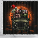 Pennywise And Friends Halloween Moonlight Shower Curtain Nearkii