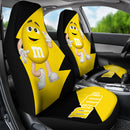 M&M's Candy Ice Cream Cones Chocolate Yellow Car Seat Covers Custom Car Accessories