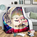 Anya Spy X Family Dog Love You To The Moon Galaxy Premium Blanket Nearkii