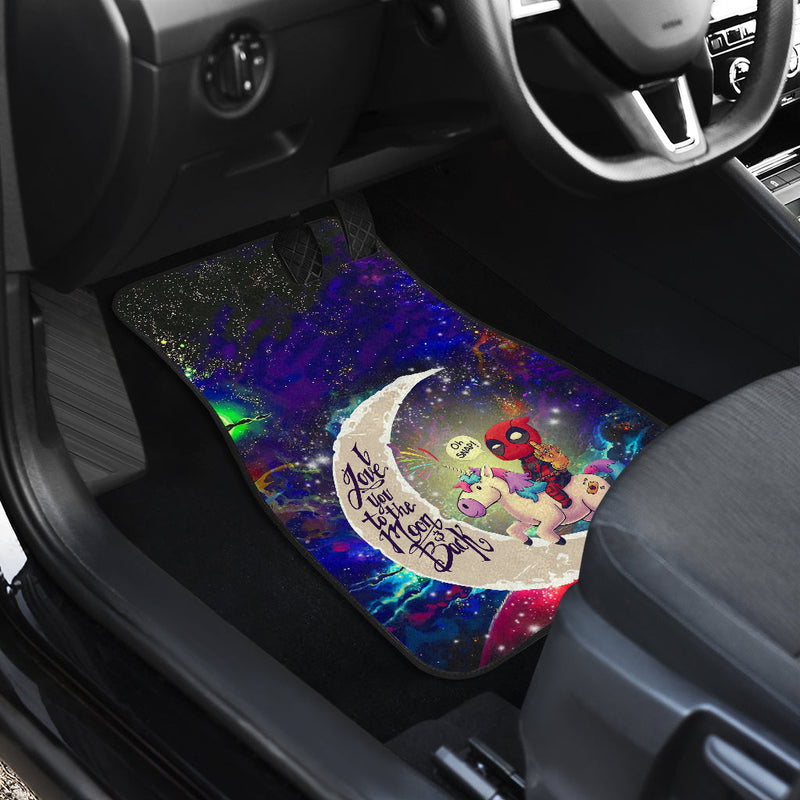 Deadpool Unicorn Love You To The Moon Galaxy Car Mats Nearkii