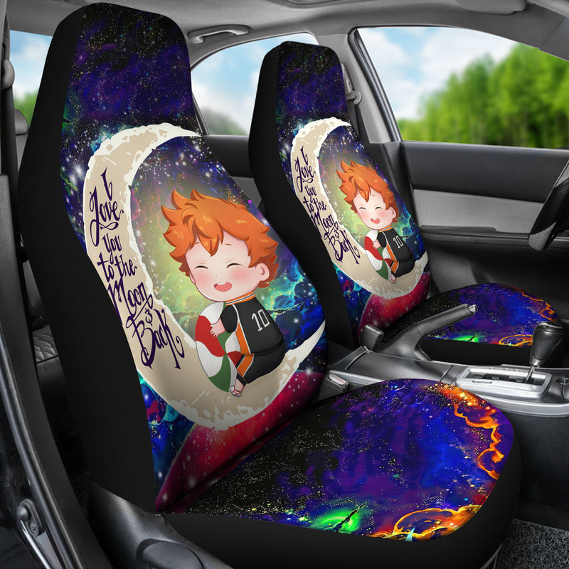 Cute Hinata Haikyuu Love You To The Moon Galaxy Car Seat Covers