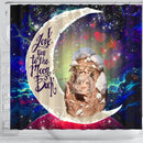 Kimetsu No Yaiba Love You To The Moon Galaxy Shower Curtain Nearkii