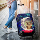 Cute Owl Love You To The Moon Galaxy Luggage Cover Suitcase Protector Nearkii
