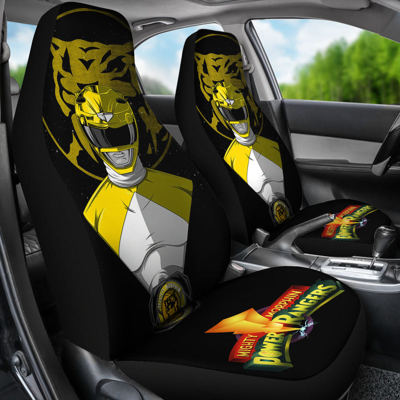 Yellow New Mighty Morphin Power Rangers Premium Custom Car Seat Covers Decor Protectors Nearkii
