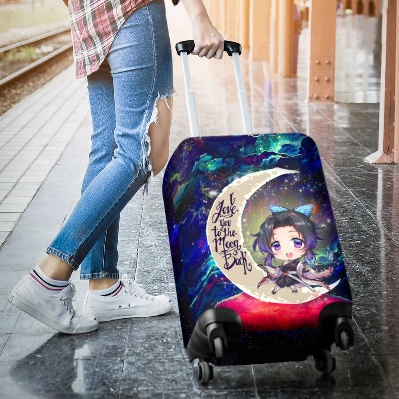 Shinobu Demon Slayer Love You To The Moon Galaxy Luggage Cover Suitcase Protector Nearkii