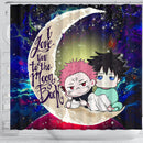 Jujutsu Kaisen Gojo Sukuna Love You To The Moon Galaxy Shower Curtain Nearkii