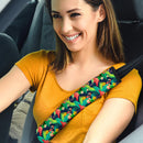 Flamingo Pink Tropical Hawai Premium Custom Car Seat Belt Covers Nearkii