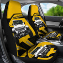 Yellow Jeep Premium Custom Car Seat Covers Decor Protectors Nearkii