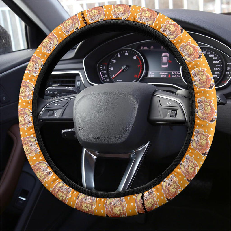 Agatsuma Zenitsu Demon Slayer Anime Car Steering Wheel Cover 3 Nearkii
