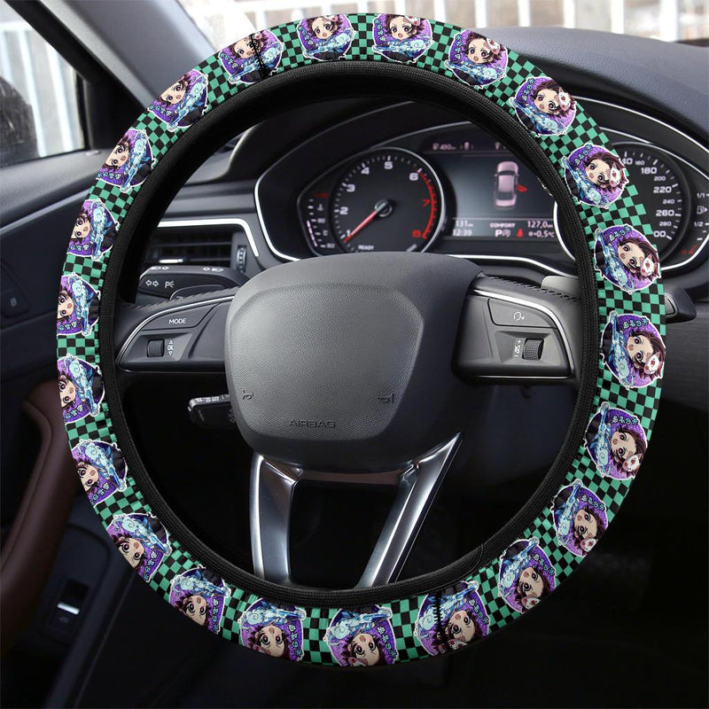 Chipi Kamado Tanjiro Demon Slayer Anime Car Steering Wheel Cover 1 Nearkii