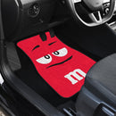 M&M Red Chocolate Front And Back Car Floor Mats Nearkii