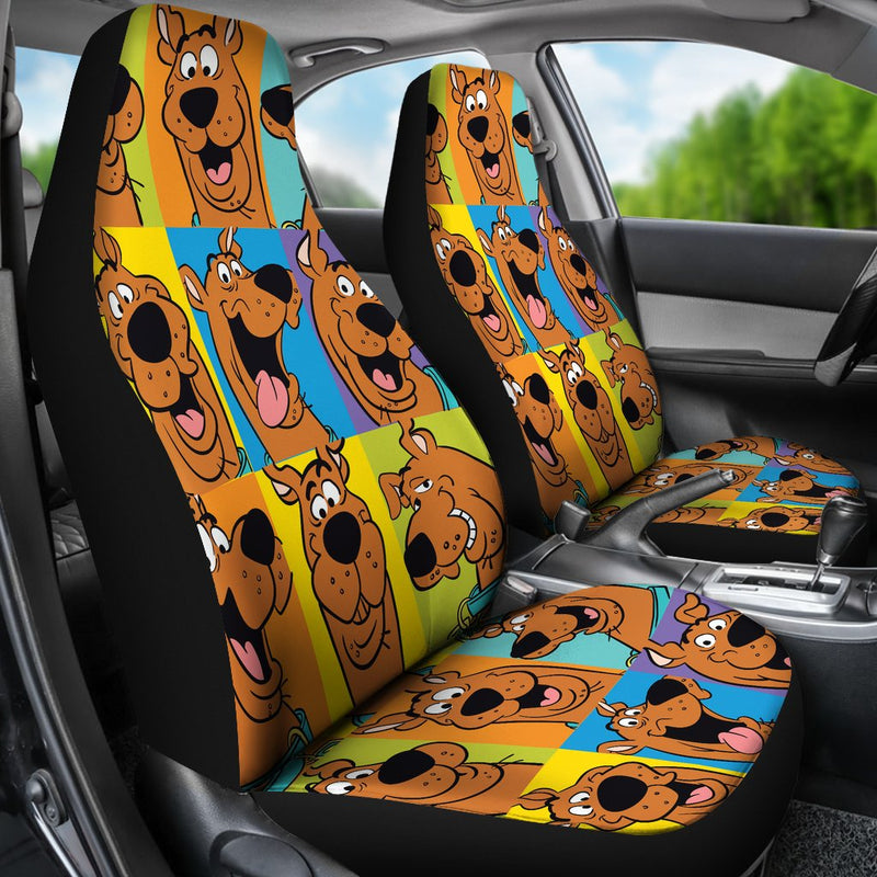 Scooby Doo Face Premium Custom Car Seat Covers Decor Protectors Nearkii