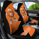 M&M's Candy Ice Cream Cones Chocolate Orange Car Seat Covers Custom Car Accessories