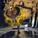 Basset Hound Dog Sunflower Zipper Umbrella Nearkii