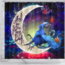Rio Blu And Jewel Love You To The Moon Galaxy Shower Curtain Nearkii