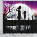 Rick And Morty Moon Night Shower Curtain Nearkii