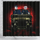 Gojo Geto Jujutsu Kaisen Ride Jeep Halloween Funny Anime Shower Curtain Nearkii