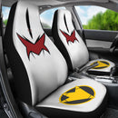 White Dino Thunder Power Rangers Premium Custom Car Seat Covers Decor Protectors Nearkii