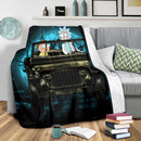 Rick And Morty Moonlight Halloween Jeep Funny Premium Blanket Nearkii