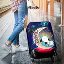 Snoopy Dog Sleep Love You To The Moon Galaxy Luggage Cover Suitcase Protector Nearkii