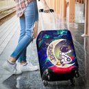 Astronaut Chibi Love You To The Moon Galaxy Luggage Cover Suitcase Protector Nearkii