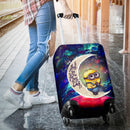 Cute Minions Despicable Me Love You To The Moon Galaxy Luggage Cover Suitcase Protector Nearkii